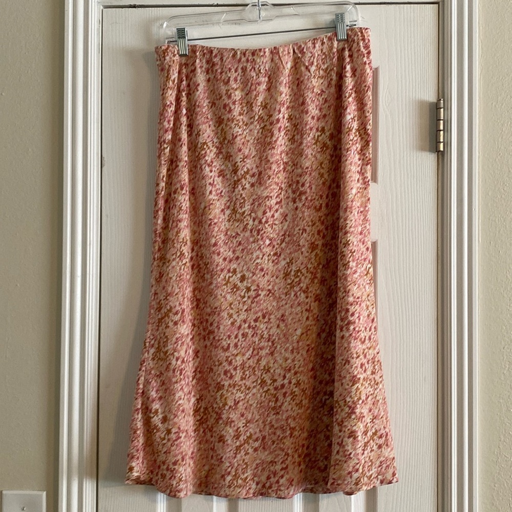 Pink midi skirt